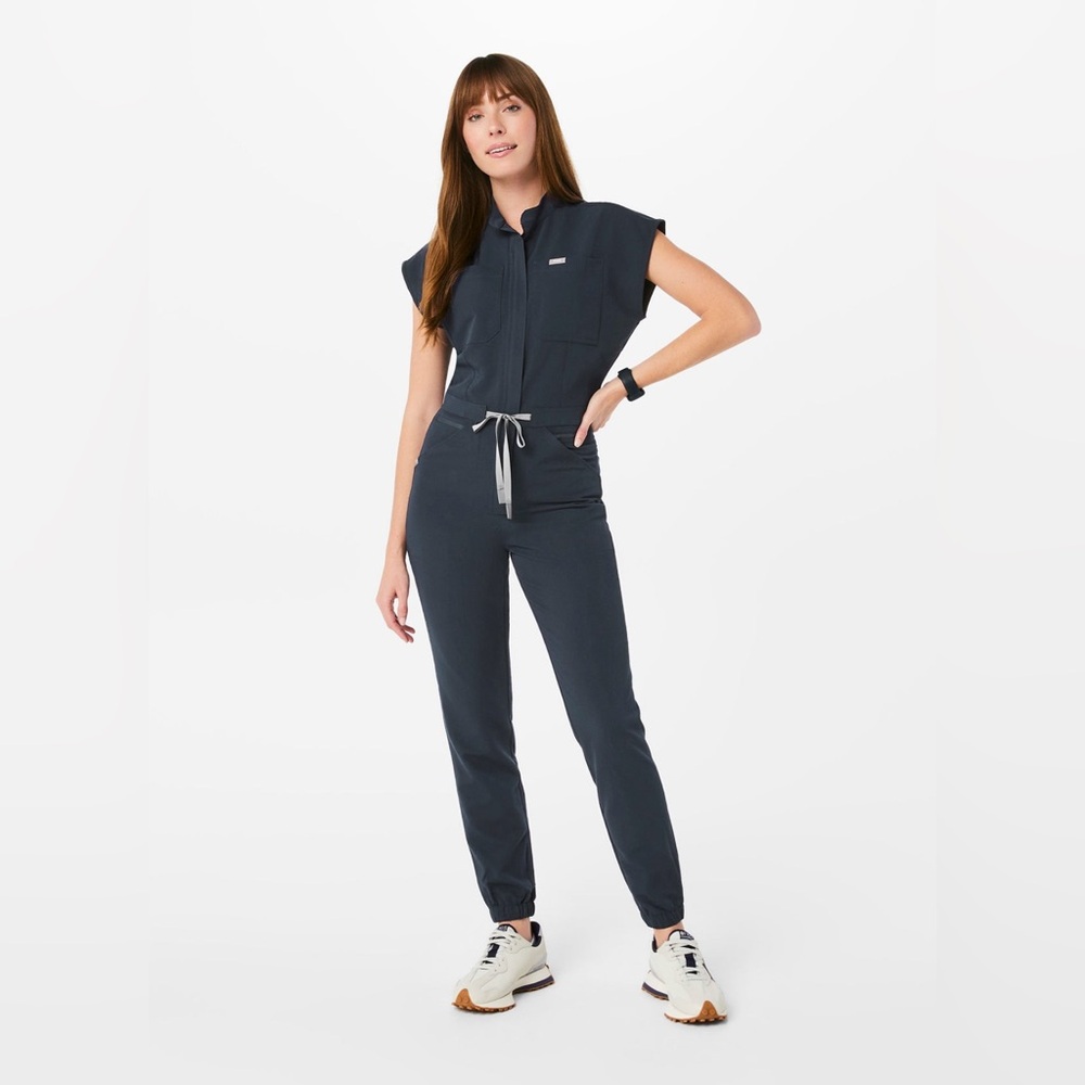 Figs Scrubs Rafaela Cargo Jumpsuit Worn Once SZ M Deep Reef